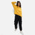 Mustard Yellow Oversized Basic Hoodie With Kangaroo Pocket