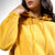 Mustard Yellow Oversized Basic Hoodie With Kangaroo Pocket